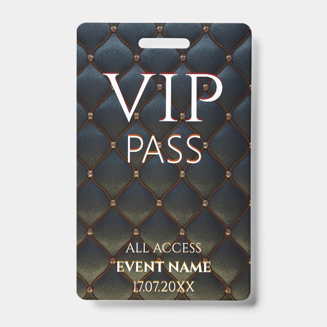 All Access Pass coole vip event id Abzeichen Ausweis (Vorderseite)