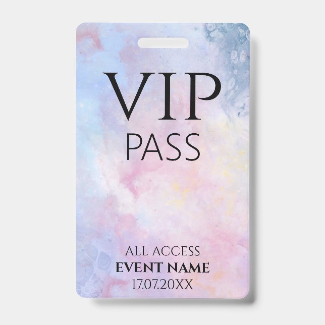 All Access Pass drawing vip event id badge Ausweis (Vorderseite)