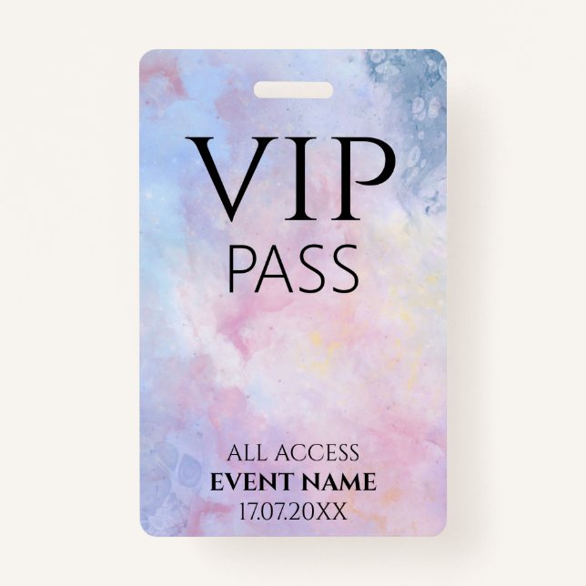 All Access Pass drawing vip event id badge Ausweis (Vorderseite)