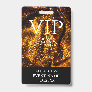All Access Pass Gold VIP Event-ID-Ausweis Ausweis