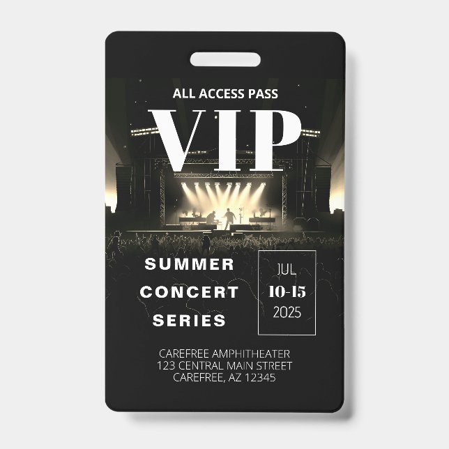 All Access Pass QR Code Concept Abzeichen Ausweis (Vorderseite)