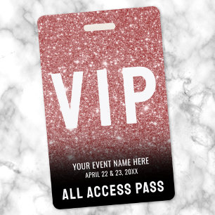 All Access Pink Rose Gold VIP Ausweis