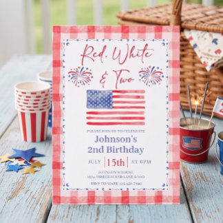All American 2nd Birthday Invitation Einladung