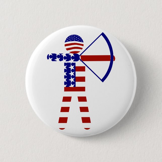 All-American Archer/Bogenschießen Button (Vorderseite)