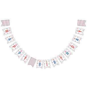 All American Baby Bows Geburtstagsbanner Wimpelkette