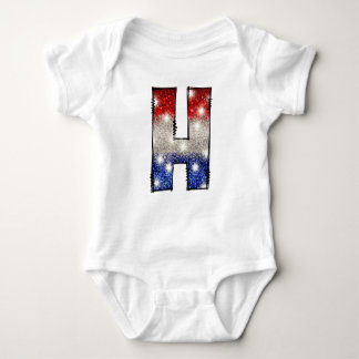 All American Baby Letter H - 4. Juli USA Strampler