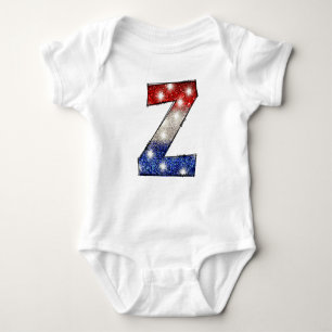 All American Baby Letter Z - 4. Juli USA Baby Strampler