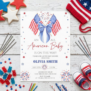 All American Baby Shower Einladung