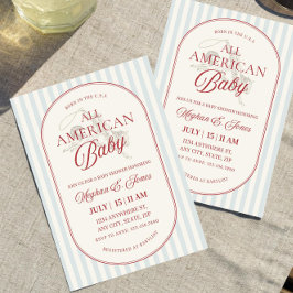 All American Baby Shower Einladung, Patriotischer  Einladung