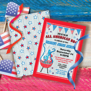 All American BBQ-Party Einladung