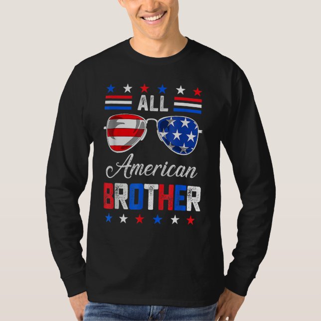 All American Big Brother 4th Of July Mens Sunglass T-Shirt (Vorderseite)
