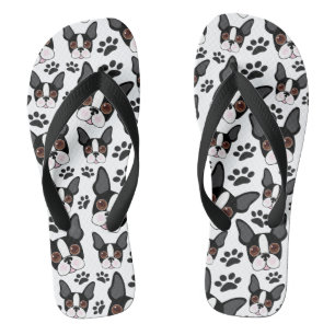 All American Boston Terrier Pet Puppy Flip Flops