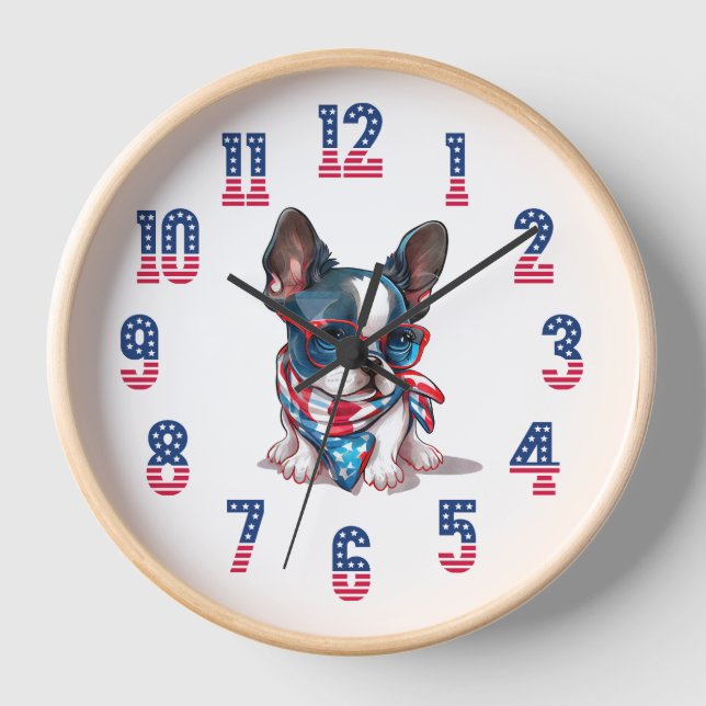 All American Boston Terrier Uhr (Vorderseite)