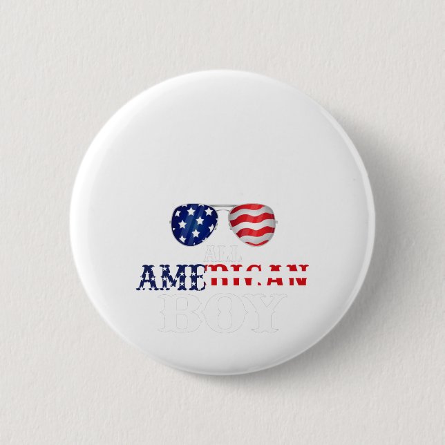All American Boy 4. Juli Jungs Kinder Sonnenbrille Button (Vorderseite)