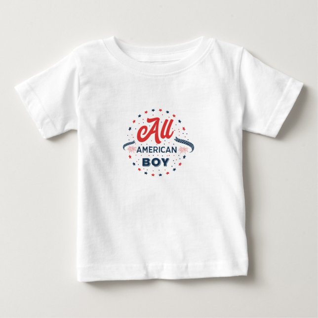 All American Boy Abzeichen Baby T-shirt (Vorderseite)
