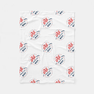 All American Boy Abzeichen Fleecedecke
