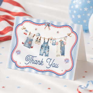 All American Boy Baby Shower Dankeskarten Dankeskarte