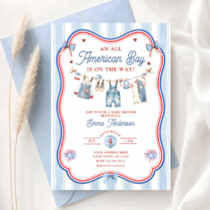 All American Boy Babyparty-Einladung Einladung