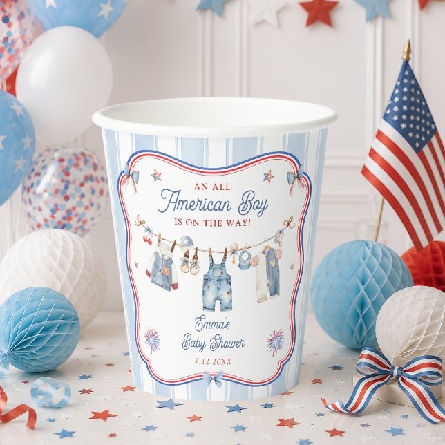 All American Boy Babyparty Pappbecher (Von Creator hochgeladen)