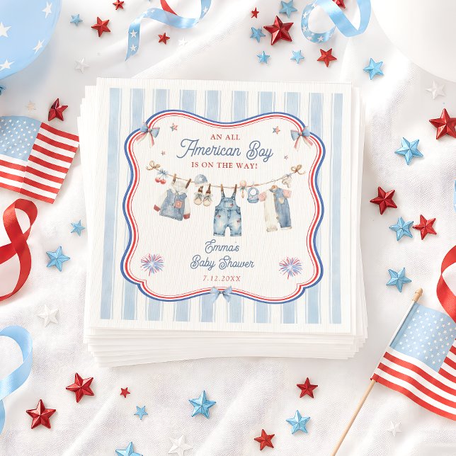 All American Boy Babyparty Serviette (Von Creator hochgeladen)