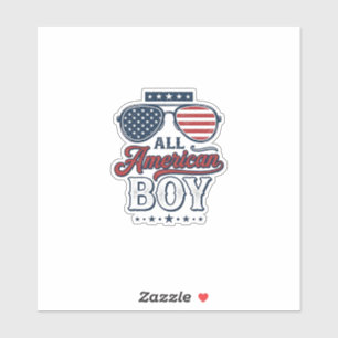 All American Boy Patriotische Sonnenbrille T-Shirt Aufkleber