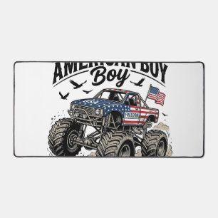 All American Boy Patriotischer Monster-Truck T-Shi Schreibtischunterlage