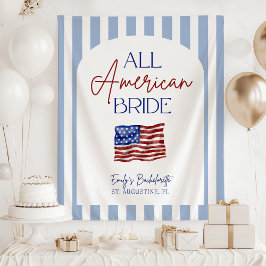 All American Bride Bachelorette Banner Wandteppich