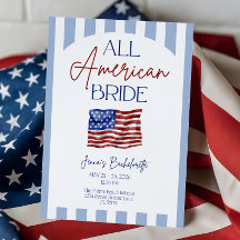All American Bride Junggesellinnenabschied Einladu