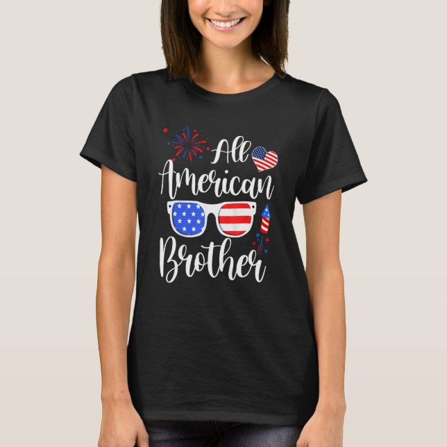 All American Brother 4th Of July Memorial Day Matc T-Shirt (Vorderseite)