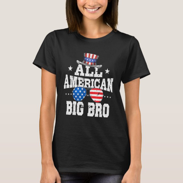 All American Brother men American Flag 4th of July T-Shirt (Vorderseite)