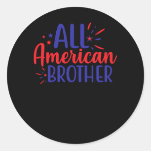 All American Brother Runder Aufkleber
