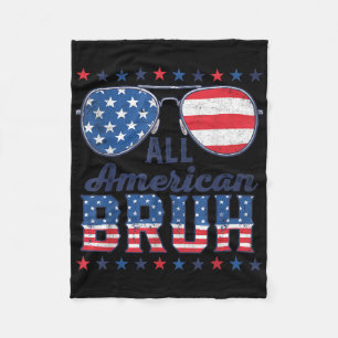All American Bruh 4. Juli Jungen Patriotisch Usa T Fleecedecke