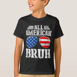 All American Bruh Frohes 4. Juli Boys Patriotisch T-Shirt
