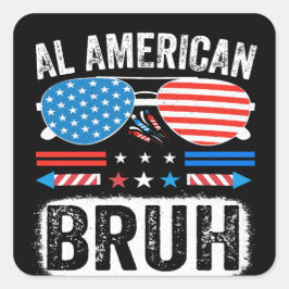 All American Bruh Funny Patriotic Meme Sticker
