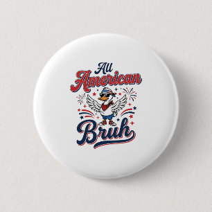 All American Bruh Patriotische Ente Vintage-Shirt_ Button