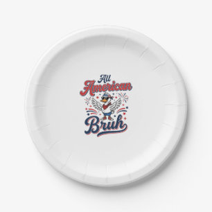 All American Bruh Patriotische Ente Vintage-Shirt_ Pappteller