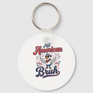 All American Bruh Patriotische Ente Vintage-Shirt_ Schlüsselanhänger