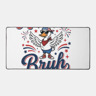 All American Bruh Patriotische Ente Vintage-Shirt_ Schreibtischunterlage