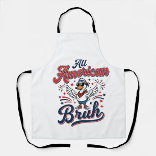 All American Bruh Patriotische Ente Vintage-Shirt_ Schürze
