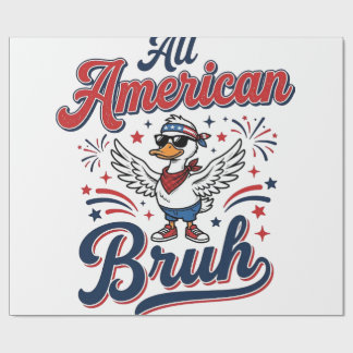 All American Bruh Patriotische Enten Vintage-Shirt Geschenkpapier
