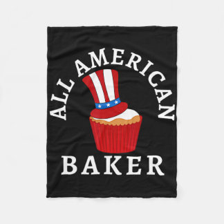 All American Byker Patriotic 4. Juli USA Cupca Fleecedecke