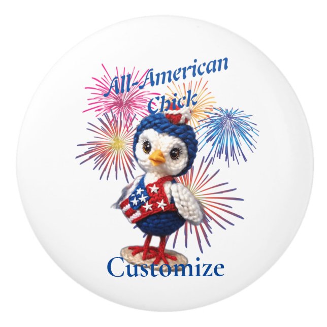 All-American Chick Thunder_Cove Keramikknauf (Vorderseite)