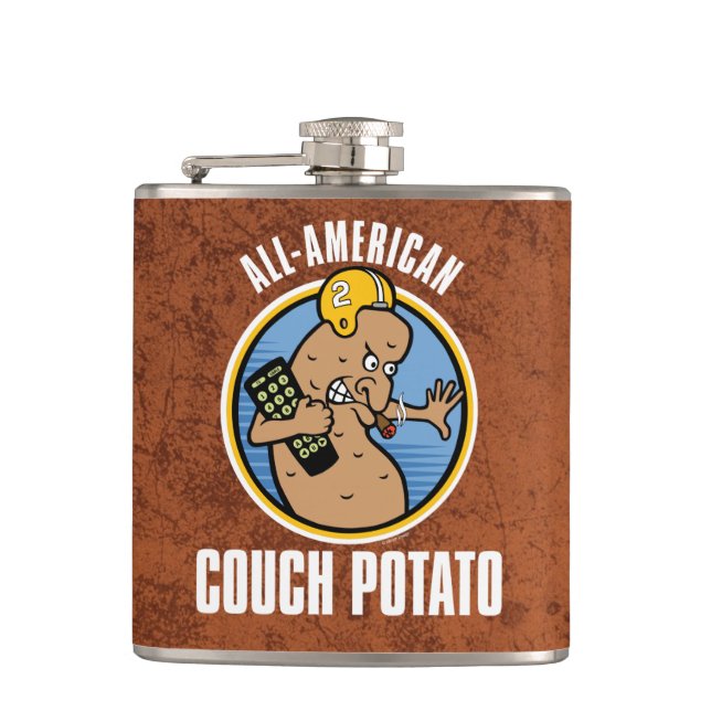 All-American Couch Potato Flachmann (Vorderseite)
