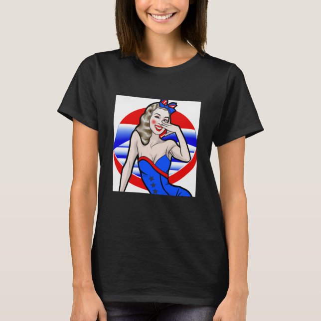 All American Cutie Independence day July 4 Patriot T-Shirt (Vorderseite)