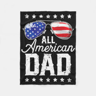 All American Dad 4. Juli Vatertag Singles Fleecedecke