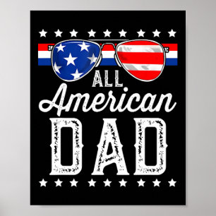 All American Dad 4. Juli Vatertag Sungles Poster