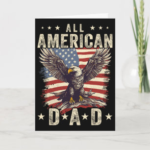 All American Dad Adler 4. Juli Vatertag Männer Karte