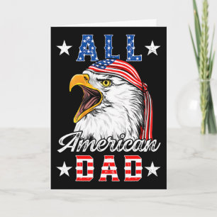 All American Dad Adler 4. Juli Vatertag Männer Karte