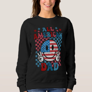 All American Dad Matching Family 4th of July Ameri Sweatshirt