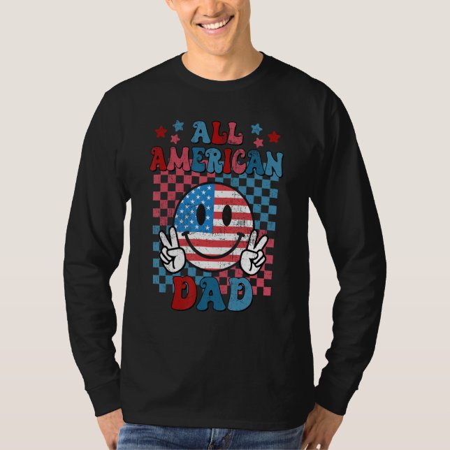 All American Dad Matching Family 4th of July Ameri T-Shirt (Vorderseite)